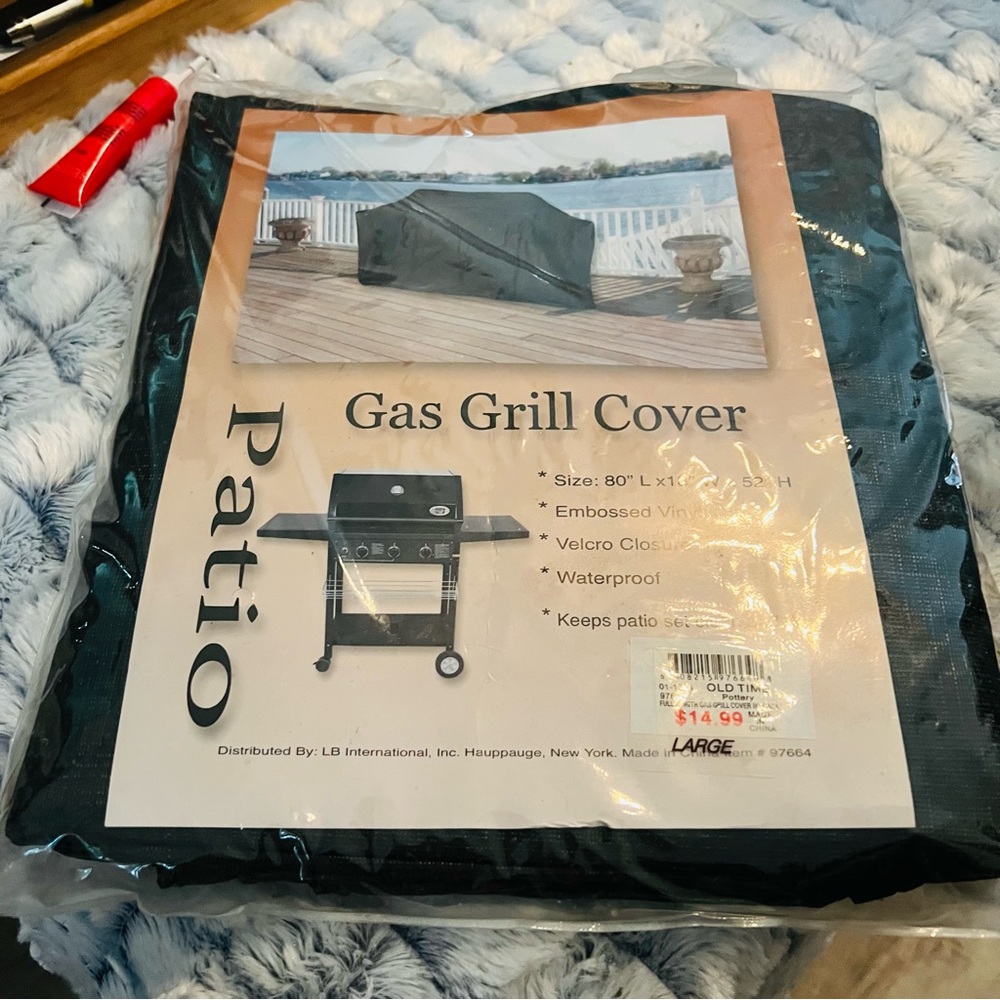 Black Patio Gas Grill Cover